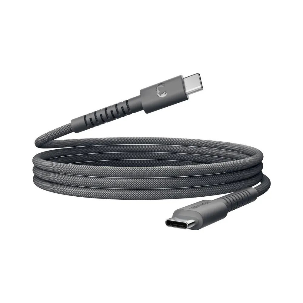 "USB-C zu USB-C silicon geflochtenes Kabel ""FlexWave"" 70cm, Storm Grey (00231894)"