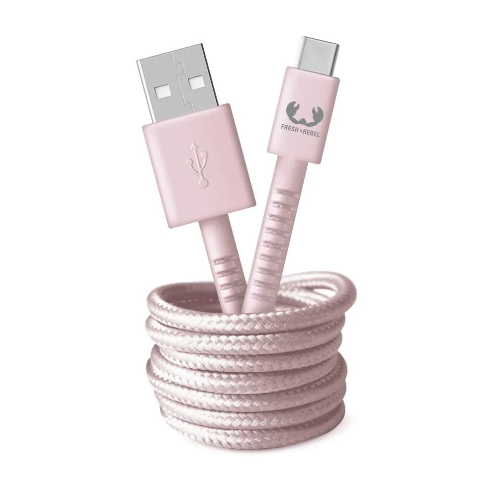 "USB - USB-C Kabel ""Fabriq"", 2,0 m, Smokey Pink (00215005)"