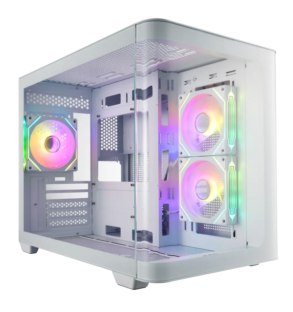 PC-Gehäuse FSP S380-WA Mini Tower mITX/mATX Weiß ARGB