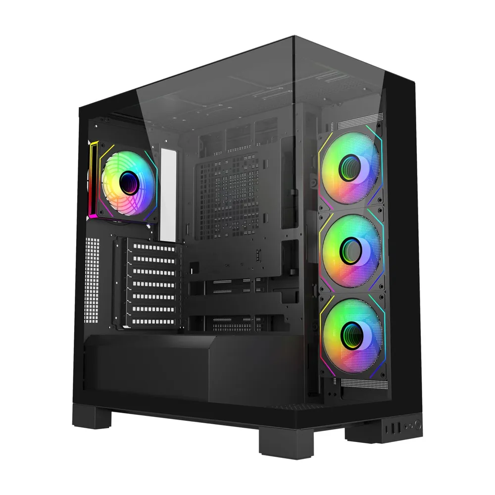 PC-Gehäuse FSP M540 Dual Glass Schwarz Midi Tower ATX/mATX/Mini-ITX