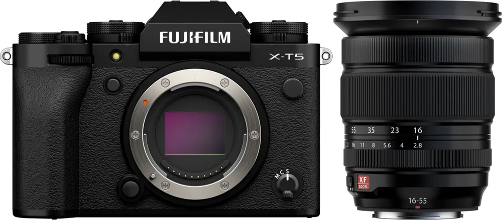Fujifilm X-T5 Gehäuse schwarz + XF 16-55mm f2.8 R LM WR II