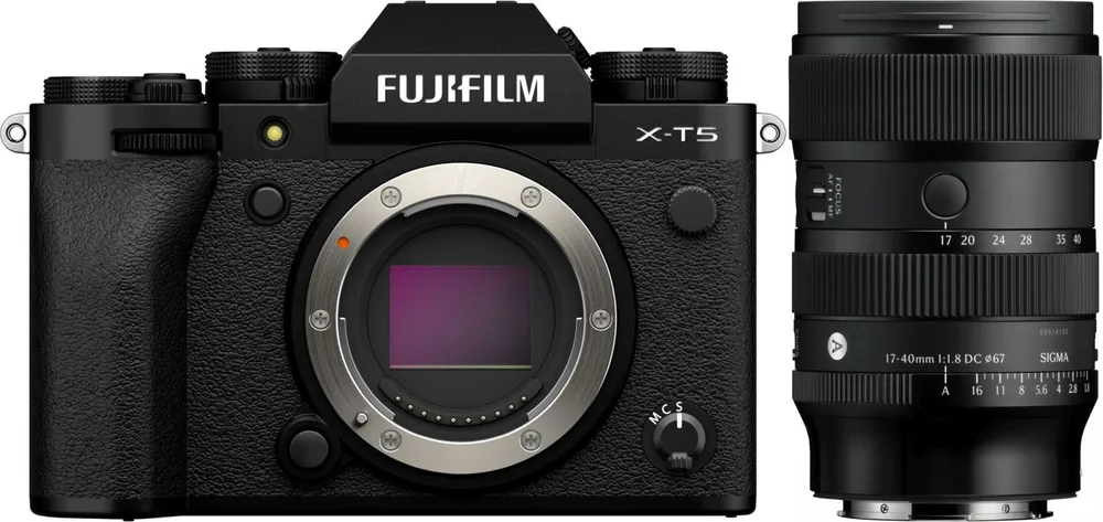 Fujifilm X-T5 Gehäuse Schwarz + Sigma 17-40mm f1,8 DC (A) F/ X-Mount