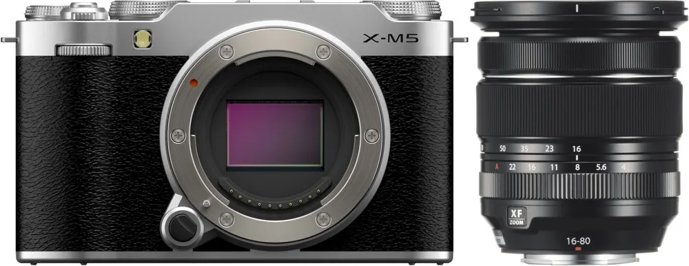 Fujifilm X-M5 Gehäuse Silber + XF 16-80mm F4 R OIS WR 100,00 € Cashback