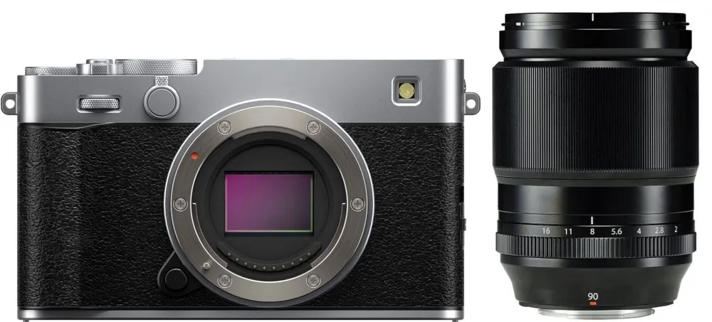 Fujifilm X-E5 Silber + XF 90mm f2 R LM WR