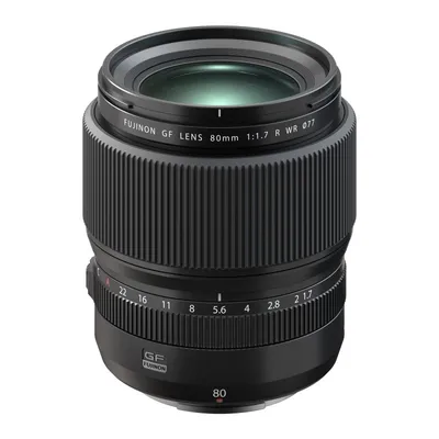 Fujifilm 80 mm F1.7 R WR Schwarzes Objektiv für MILC-Kameras, Autofokus, 9 Blendenlamellen