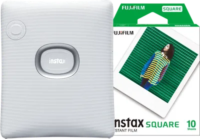 Fujifilm Instax Square Link White + Fujifilm Instax Film Square WW1 (10 Stück)