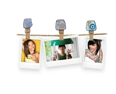 Instax Design-Clips Camera 10er Set Holzklammern