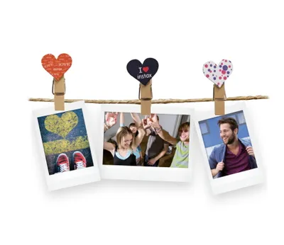 Instax 'Hearts' 10er Set Design-Clips