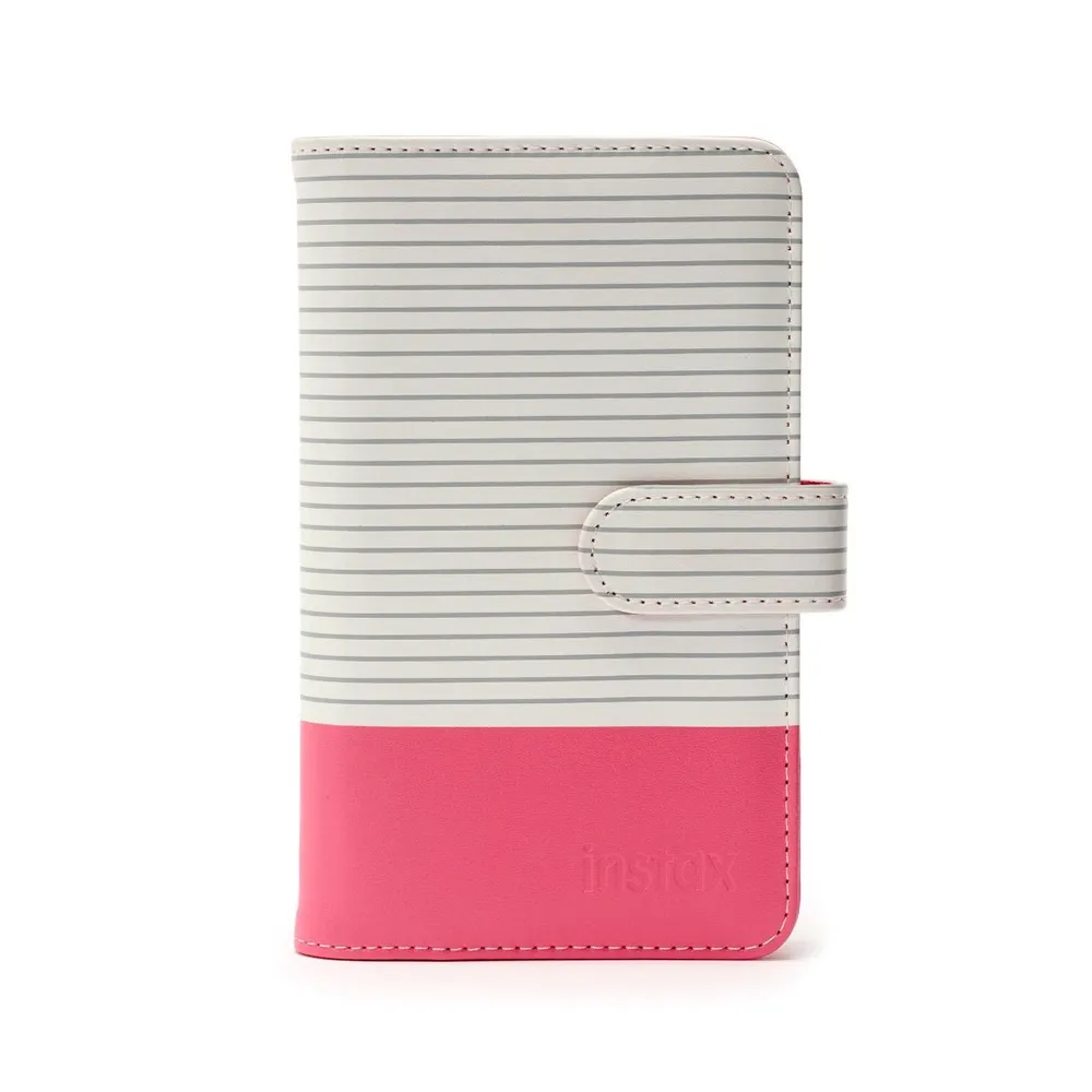 Instax mini 9 striped , Flamingo Pink Fotoalbum