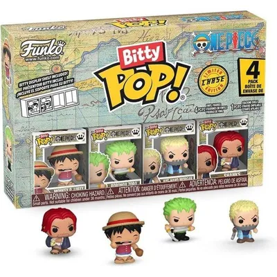 Funko Bitty Pop! One Piece 4er-Pack Vinyl Mini-Figuren 2,3 cm mit Chase-Box