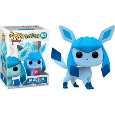 Funko Pop! Pokémon Glaceon Flocked 921 Figur mit Samtiger Oberfläche