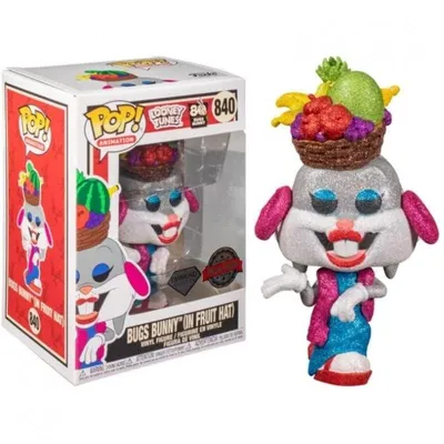 Funko Pop Figur Bugs Bunny Looney Tunes mit Früchtehut Glitter Diamanteffekt