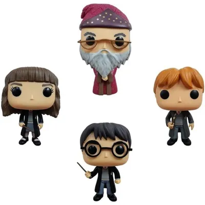 Funko Pop Harry Potter Pack 4 Harry Potter/Hermine Granger/Dumbledore/Ron Weasley