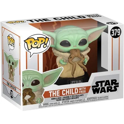 Funko Pop Star Wars The Mandalorian Baby Yoda mit Frosch