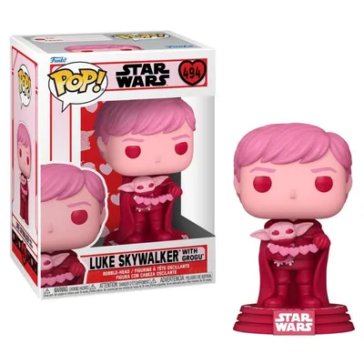 Funko Pop Star Wars The Mandalorian Valentinstag Luke Skywalker und Grogu