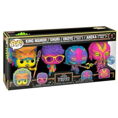 Funko Pop Marvel Black Panther Wakanda Forever 4er-Pack King Namor/Shuri/Okoye/Aneka