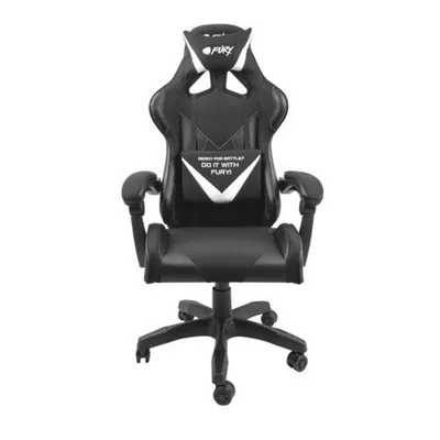 Fury Avenger L Weiß/Schwarzer Gaming-Stuhl