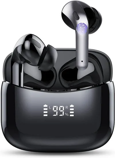 Futicare Bluetooth 5.4 mit Mikrofon, kabellose In-Ear-Kopfhörer (mit ENC-Anrufen, LED-Ladecase, 52h Akku, IPX7, USB-C, Touch-Steuerung, für Samsung A56/A16,S25/S26, Sport, iPhone, Android, Tablet & Laptop)
