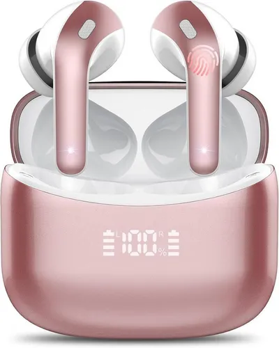 Futicare Bluetooth 5.4 mit Mikrofon, kabellose In-Ear-Kopfhörer (mit ENC-Anrufen, LED-Ladecase, 52h Akku, IPX7, USB-C, Touch-Steuerung, für Samsung A56/A16,S25/S26, Sport, iPhone, Android, Tablet & Laptop)