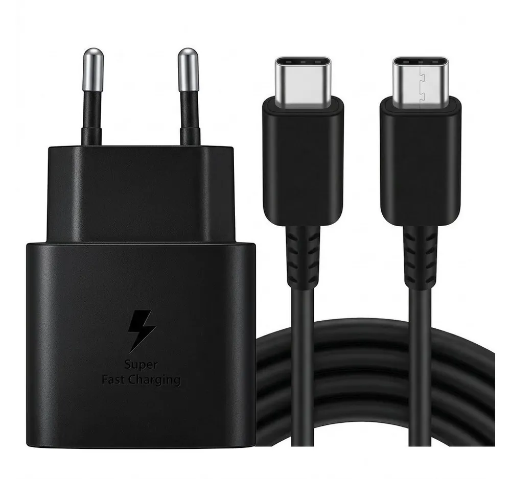 Futurea 25W Ladeset für Samsung Ladekabel Schnellladeadapter für S26 A55 Z USB-Ladegerät (3000 mA, 100cm USB-C Kabel Samsung Ladekabel, 1-tlg., Breite Kompatibilität mit Samsung, iPhone, Pixel, iPad & USB-C Geräten, für Samsung Galaxy S26/S25/S24/S23/S22/A55/A35/A25/Z Fold/Flip)