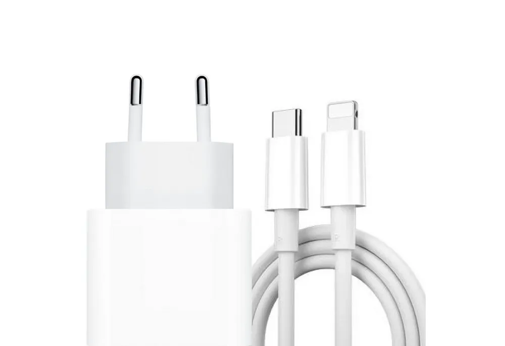 Futurea 2m Ladekabel für iPhone 20W Schnellladegerät Fast-Charging Smartphone-Ladegerät (Ladeset mit Ladekabel und USB-C Stecker, 1-tlg., Für iPhone 14/13/12/11/XS/XS/8/7 Pro Max Mini SE)