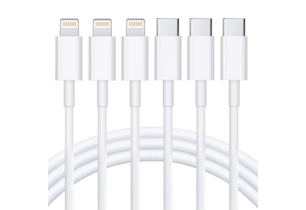 Futurea 3x Lightning Aufladekabel USB-C Ladekabel iPhone Ladekabel 1m Lightningkabel, Lightning, für Apple iPhone 8 9 10 X XR XS 11 12 13 14 Pro Max mini iPad Air