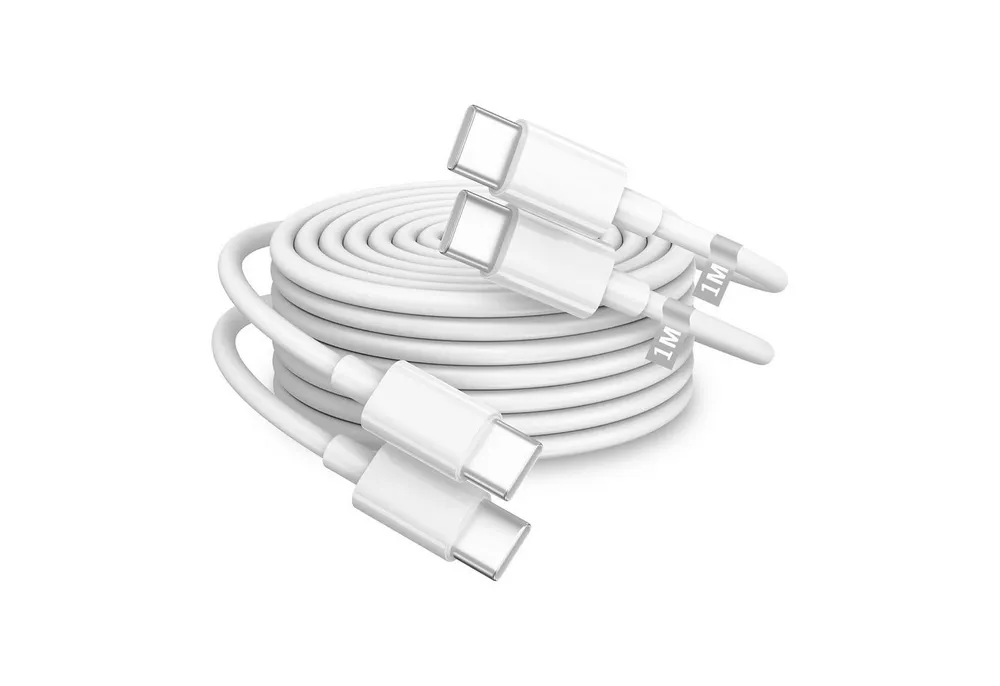 Futurea iPhone Samsung USB-C Kabel 100W Ladekabel 1m 2m USB-C Smartphone-Kabel, USB-C, USB Typ C, USB C, USB Typ C (100 cm), für iPhone 15 16 Pro Max Plus, iPad Mini, Samsung, Android