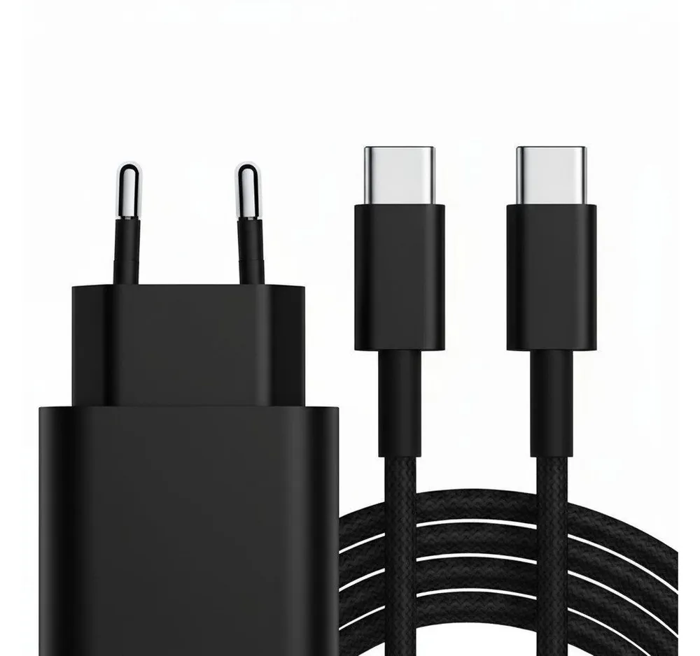Futurea Ladeset für iPhone Ladekabel USB-C Kabel für iPhone 15 16 17 Pro Max Smartphone-Ladegerät (3000 mA, Set, Komplett Ladeset mit Stecker und Kabel, Unterstützt Fast Charging für Apple Samsung Galaxy Google Pixel)