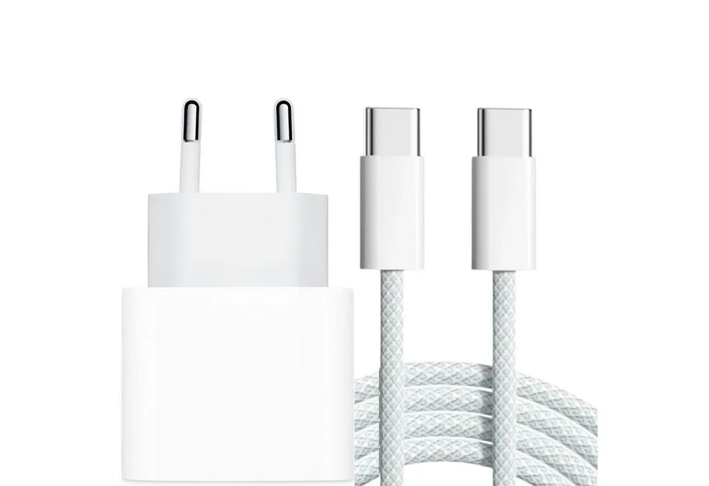 Futurea Ladeset für iPhone Ladekabel USB-C Kabel für iPhone 15 16 17 Pro Max Smartphone-Ladegerät (3000 mA, Set, Komplett Ladeset mit Stecker und Kabel, Unterstützt Fast Charging für Apple Samsung Galaxy Google Pixel)