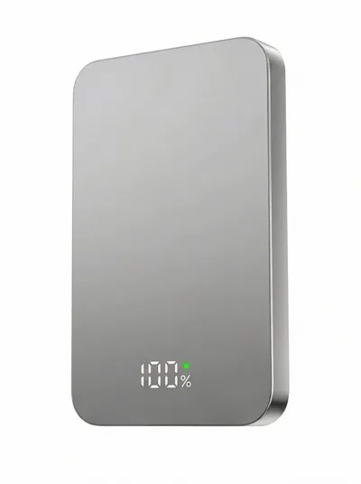 Futurea MagSafe Akku Powerbank für Apple iPhone 17 16 15 14 13 12 Pro Max Air Powerbank 5000 mAh, Magnetisch Aluminium mit USB-C LED-Anzeige & 15W kabellos Schnellladen
