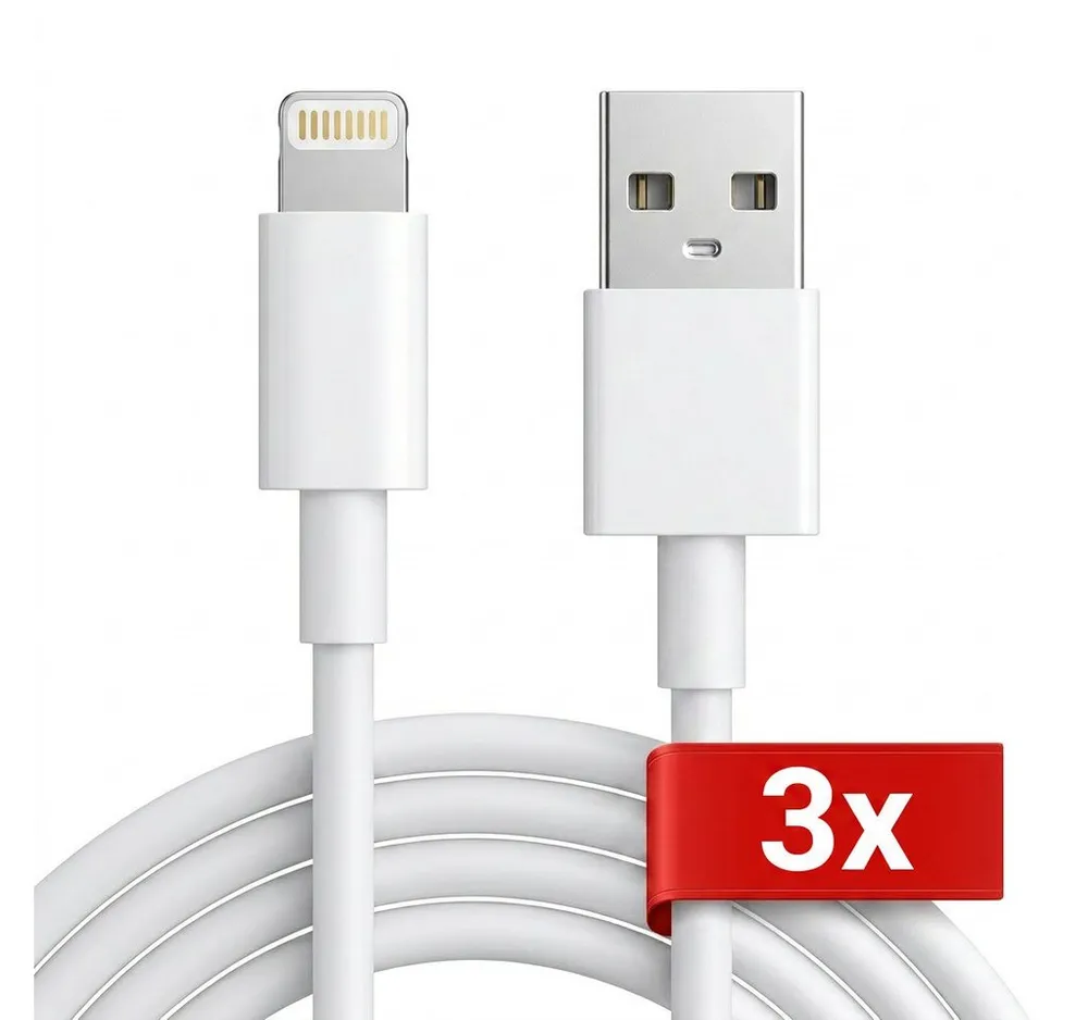 Futurea USB-A auf Lightning iPhone Ladekabel Lightning Kabel Lightningkabel 1m Lightningkabel, Lightning, USB Typ A, Lightning, USB Typ A, für iPhone 14/13/12/11/X/8/7/6, iPad, iPod & AirPods