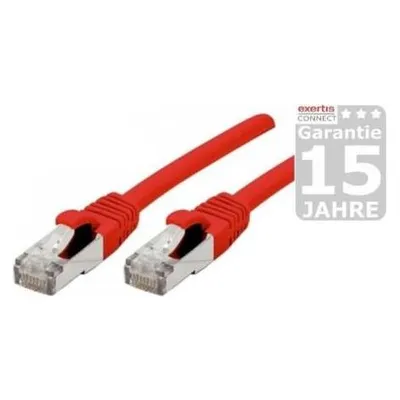 Générique Cat6A RJ45 Patch cable S/FTP TPE ecofriendly snagless red GRS certified - 3m