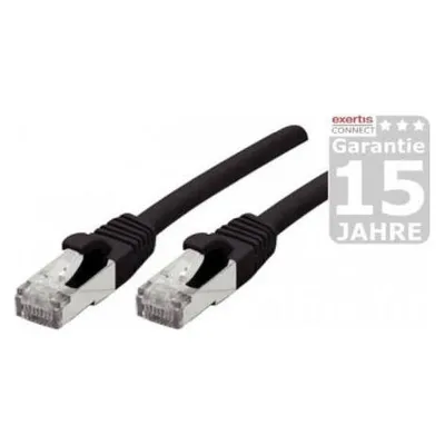 Générique Cat6A RJ45 Patch cable S/FTP TPE ecofriendly snagless black GRS certified - 3m