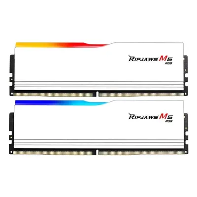 Memoria RAM G.Skill Ripjaws M5 RGB F5-5200J4040A32GX2-RM5RW 64GB 2x32GB DDR5 5200MHz CL40 Intel XMP RGB Weiß