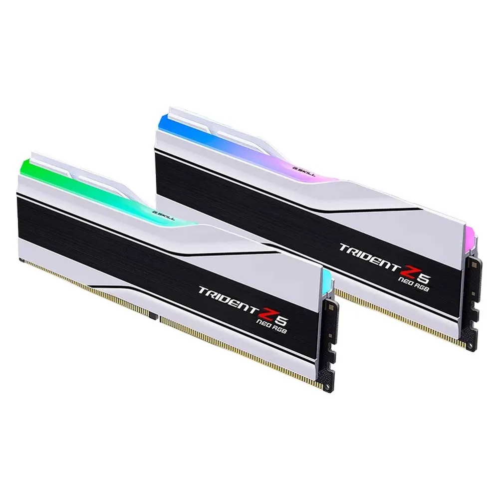 Arbeitsspeicher G.Skill Trident Z Neo F5-6000J3036F16GX2-TZ5NRW 32GB 2x16GB DDR5 6000MHz CL30 RGB AMD EXPO Weiss