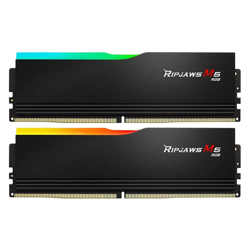 Memoria RAM G.Skill Ripjaws M5 RGB F5-6000J3036F24GX2-RM5RK 48GB 2x24GB DDR5 6000MHz CL30 Intel XMP RGB Schwarz