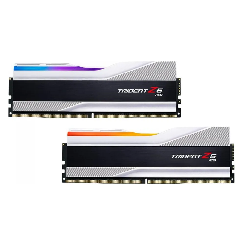 Arbeitsspeicher RAM G.Skill Trident Z5 RGB 64GB 2x32GB DDR5 6000MHz CL30 Intel XMP Silber