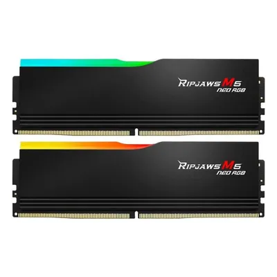 Memoria RAM G.Skill Ripjaws M5 Neo RGB F5-6000J3238G32GX2-RM5NRK 64GB 2x32GB DDR5 6000MHz CL32 AMD EXPO RGB Schwarz