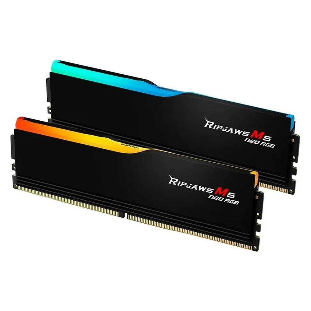 Memoria RAM G.Skill Ripjaws M5 RGB F5-6000J3636F16GX2-RM5NRK 32GB 2x16GB DDR5 6000MHz CL36 AMD EXPO RGB Schwarz