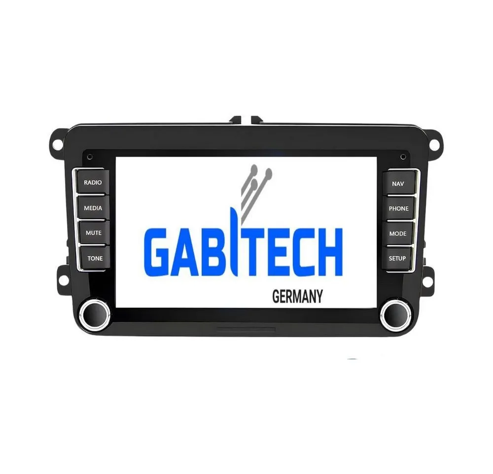 GABITECH 7 Zoll Android Carplay Autoradio für VW Golf 5/6 Passat B6, Tiguan Autoradio (FM / AM-Radio, RDS, DAB+ Optional, Polo Jetta Touran Candy Sharan EOS Skoda Fabia Octavia Yeti Seat Leon)