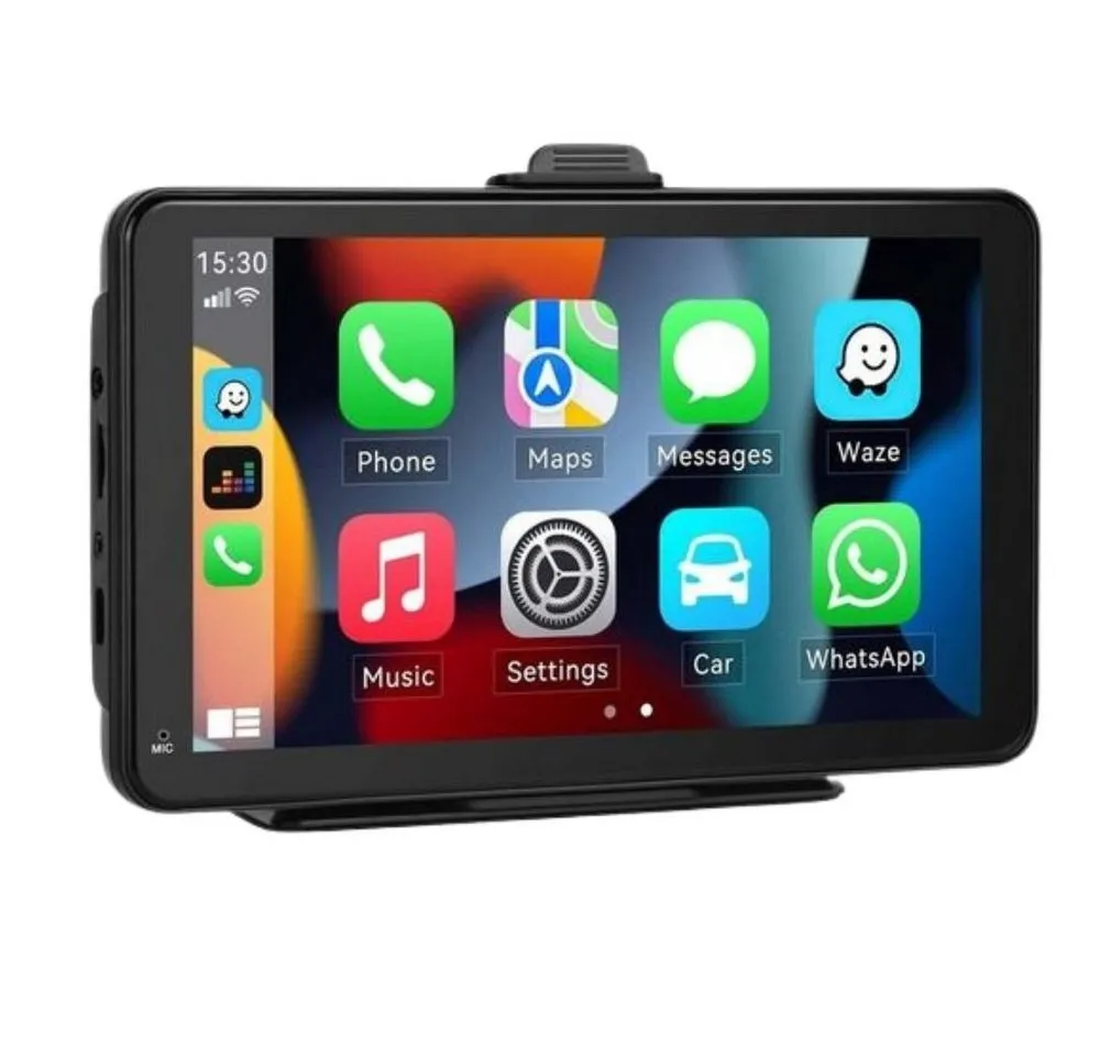 GABITECH 7 Zoll Autoradio Navi Carplay Android für Auto LKW Wohnmobil Autoradio (überträgt die Inhalte Ihres Smartphones & Navi auf den Monitor)