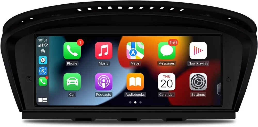 GABITECH 8.8" Drahtlos CarPlay/Android Auto für BMW E60 E61 E90 E91 E92 CIC Einbau-Navigationsgerät (Kabellos Apple Carplay und Android Auto, Linux System)