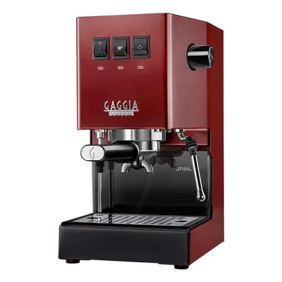 Siebträgermaschine Gaggia E24 2,1L 15 Bar 1200W Rot mit Dampfdüse