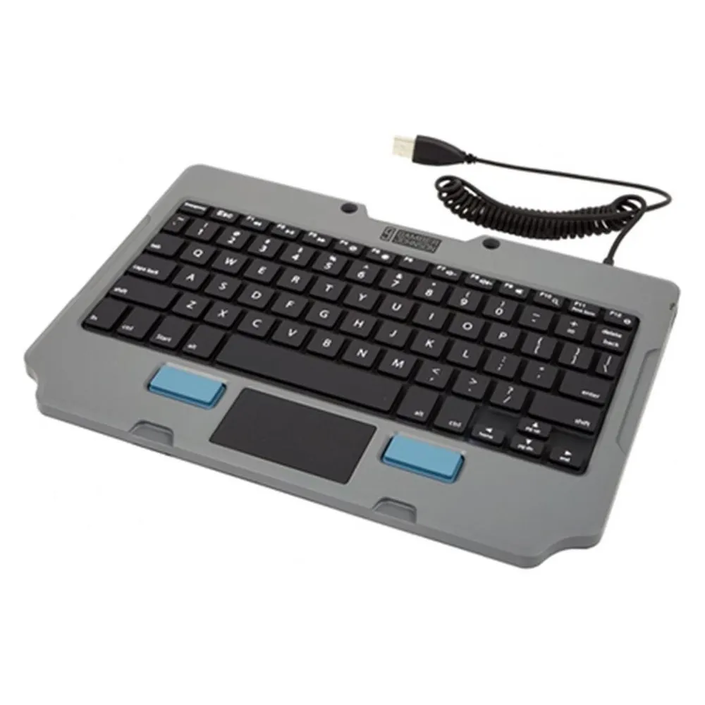 Gamber-Johnson 7160-1449-00, QWERTY, US Englisch, Touchpad, Gamber Johnson, Schwarz, Grau, Polycarbo