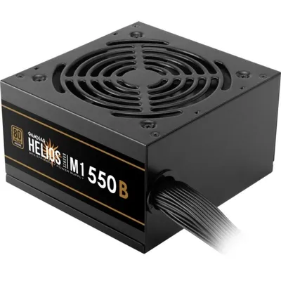 Gamdias Helios M1 550 W ATX-Netzteil, Schwarz, leise Kühlung, erweiterter Schutz