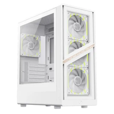 Tower GameMax AERIS 330 GW Mini Tower Weiss ITX micro ATX ARGB