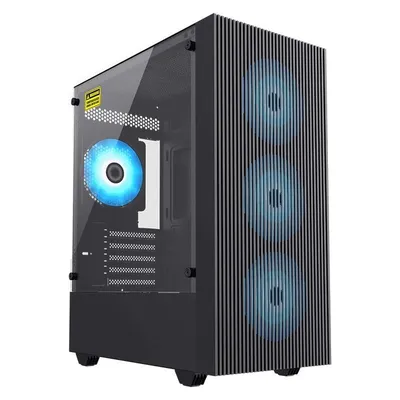 Gehäuse GameMax Edge Mini Tower Schwarz ITX micro ATX Tempered Glass ARGB