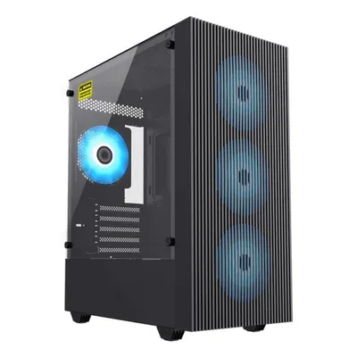 Gehäuse GameMax Edge Mini Tower Schwarz ITX micro ATX Tempered Glass ARGB