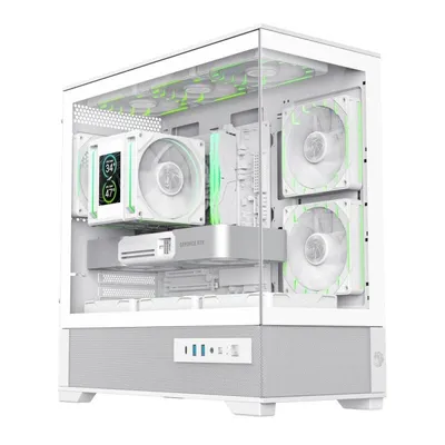 Mini Tower GameMax VISTA 2 MW Weiss Gehärtetes Glas ARGB Gaming