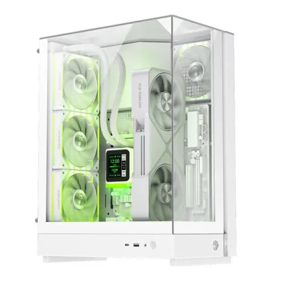 ATX Tower GameMax T20 WH Weiss Gehärtetes Glas RGB Gaming